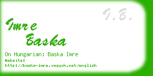 imre baska business card